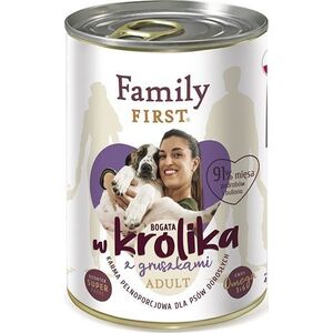 Family First Bogata w królika+gruszka adult 400g