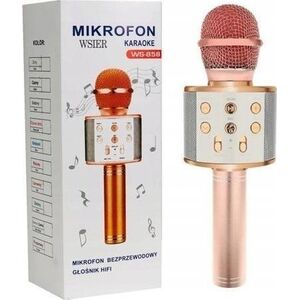 Mikrofon W&K Mikrofon zabawkowy JYWK369-4 rose gold