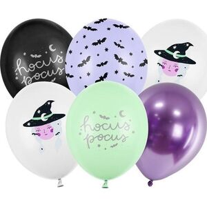 Party Deco Balony 30 cm, Witch, mix:1op./6szt.