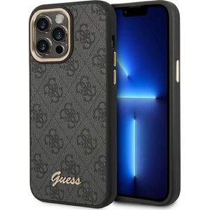 Guess Etui Guess do iPhone 14 Pro Max 6,7" czarny/black hard case 4G Vintage Gold Logo
