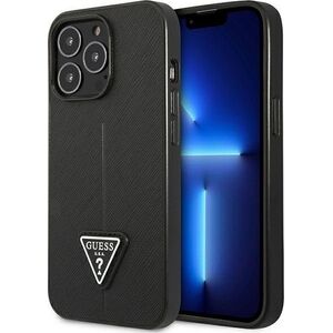 Guess Etui Guess do iPhone 14 Pro 6,1" czarny/black hardcase SaffianoTriangle Logo