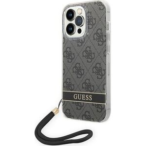 Guess Etui Guess do iPhone 14 Pro Max 6,7" czarny/black hardcase 4G Print Strap