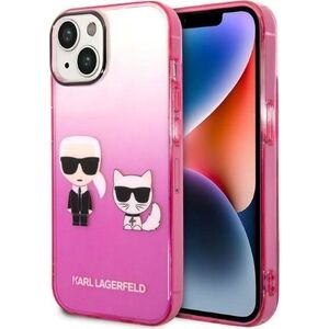 Karl Lagerfeld Etui Karl Lagerfeld do iPhone 14 Plus 6,7" hardcase różowy/pink Gradient Ikonik Karl & Choupette