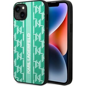 Karl Lagerfeld Etui Karl Lagerfeld do iPhone 14 6,1" hardcase zielony/green Monogram Stripe