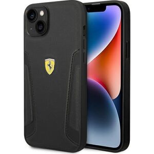 Ferrari Etui Ferrari do iPhone 14 Plus 6,7" czarny/black hardcase Leather Stamp Sides