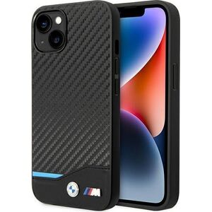 BMW Etui BMW do iPhone 14 6,1" czarny/black Leather Carbon