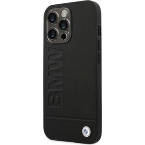 BMW Etui BMW do iPhone 14 Pro Max 6,7" czarny/black Leather Stamp
