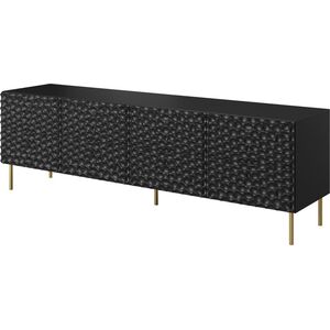 Cama Meble Szafka RTV HOLE 190x40,5xH59,5 czarny mat