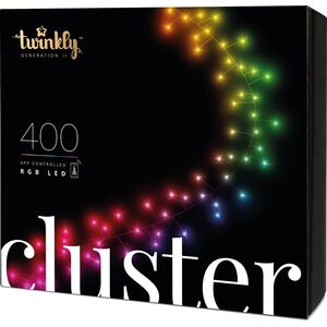 Twinkly Inteligentne lampki dekoracyjne Cluster 400 LED RGB 6 m kiść, girlanda, sterowane aplikacją