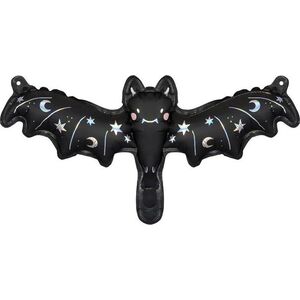 PartyDeco Balon foliowy nietoperz czarny na Halloween ozdoba
