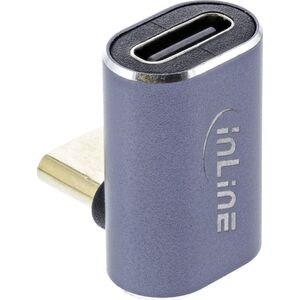 Adapter USB InLine InLine® USB4 Adapter, USB Type-C male/female up/down angled, aluminium, grey