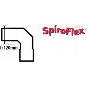 SpiroFlex 120 kolano nastawne nierdzewne