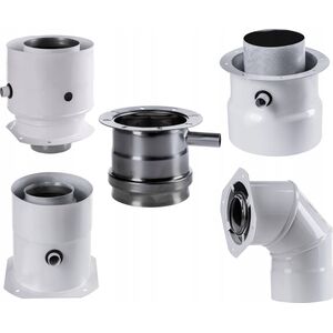 SpiroFlex 60/100-80/125 adapter S z odskraplaczem białyADAPTER PROSTY Z ODSKR. DUVAL
