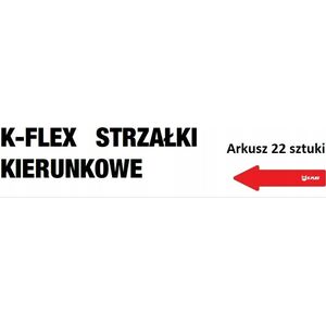 K-flex Strzałka kierunkowa czerwona – 22 sztuki na arkusz