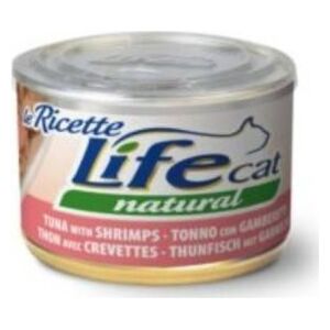Life Pet Care LIFE CAT pusz.150g TUNA + SHRIMPS LA RICETTE /24