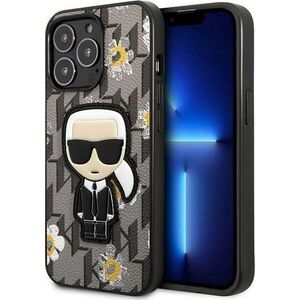 Karl Lagerfeld Karl Lagerfeld KLHCP13LPMNFIK1 iPhone 13 Pro / 13 6,1" szary/grey Flower Ikonik Karl NoSize
