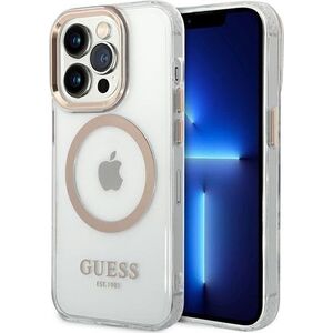 Guess Guess GUHMP14XHTRMD iPhone 14 Pro Max 6,7" złoty/gold hard case Metal Outline Magsafe NoSize