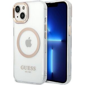 Guess Guess GUHMP14MHTRMD iPhone 14 Plus 6,7" złoty/gold hard case Metal Outline Magsafe NoSize