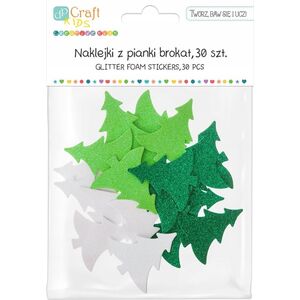 DP Craft NAKLEJKI Z PIANKI BROKAT CHOINKI 30