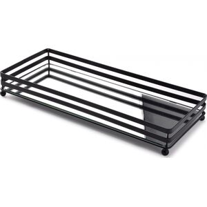 Lumarko Lumarko Podstawka Taca 39x16xh5,5cm Czarna Z Lustrem!