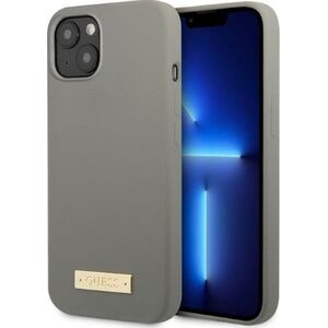 Guess Guess GUHMP13SSPLG iPhone 13 mini 5,4" szary/grey hard case Silicone Logo Plate MagSafe NoSize