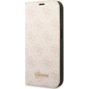 Guess Etui Guess GUBKP14LHG4SHP Apple iPhone 14 Pro różowy/pink book 4G Vintage Gold Logo
