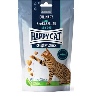 Happy Cat Crunchy Snack Sea Cod, przysmak, dla kotów, dorsz i groszek, 70g