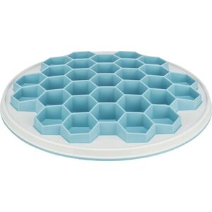 Trixie Slow Feeding UL, taca do karmienia, dla psa/kota, szara/niebieska, plastik/TPR/TPE, 30cm, spowalniająca jedzenie