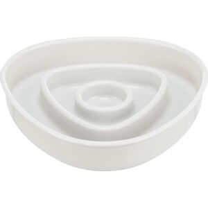 Trixie Slow Feeding, miska, dla kota, szara, plastik/TPR, 0,35 l/15×15 cm, spowalniająca jedzenie