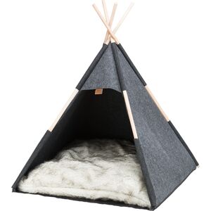 Trixie Legowisko zamknięte Tipi, dla psa/kota, antracyt, poliester, 70 x 70 x 70 cm