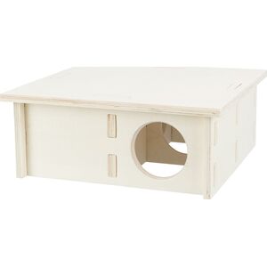 Trixie Domek czterokomorowy, dla myszy/chomików, drewno, 25 × 10 × 25 cm