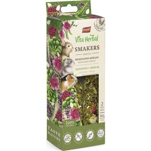 Vitapol Vita Herbal Smakers brokułowo - różany dla gryzoni i królika 90 g, 5 szt./display