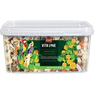 Vitapol Vitaline Karma pełnoporcjowa dla nimfy, nierozłączki, rozelli oraz innych średnich papug, wiadro 2,2 kg