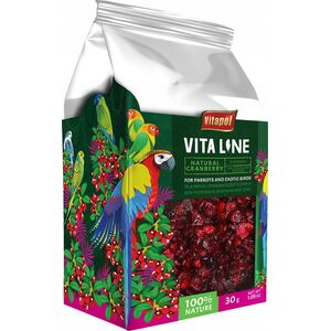 Vitapol Vitaline Żurawina dla papug i ptaków egzotycznych 30g, 4szt/disp