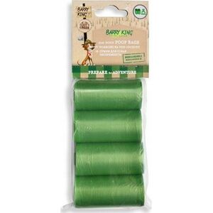 Barry King Woreczki na psie odchody, 4 rolki x 20szt, zielone, biodegradowalne