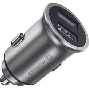 Ładowarka Swissten Ładowarka samochodowa SWISSTEN 24W, 2-portowy, USB-A