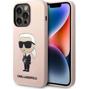 Karl Lagerfeld Etui Karl Lagerfeld KLHMP14XSNIKBCP Apple iPhone 14 Pro Max hardcase różowy/pink Silicone NFT Ikonik Magsafe