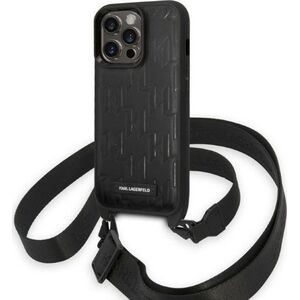 Karl Lagerfeld Karl Lagerfeld KLHCP14LSTMMK iPhone 14 Pro 6,1" hardcase czarny/black Monogram Plaque Logo Strap NoSize
