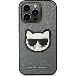 Karl Lagerfeld KARL LAGERFELD IPHONE 14 PRO MAX SILVER CHOUPETTE HEAD PATCH KLHCP14XSAPCHG