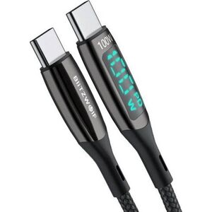 Kabel USB Blitzwolf USB-C - USB-C 0.9 m Czarny (BW-TC23)