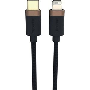 Kabel USB Duracell USB-C - Lightning 1 m Czarny (USB9012A)