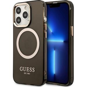 Guess Guess GUHMP13LHTCMK iPhone 13 Pro / 13 6,1" czarny/black hard case Gold Outline Translucent MagSafe