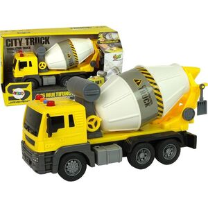 LeanToys Betoniarka Żółta Obrotowa Gruszka Dźwięk Światła 1:16