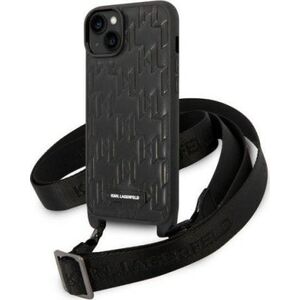 Karl Lagerfeld Etui Karl Lagerfeld KLHCP14MSTMMK Apple iPhone 14 Plus hardcase czarny/black Monogram Plaque Logo Strap