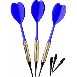 Best Sporting Plastikowe rzutki do darta 3 szt. Best Sporting niebieskie