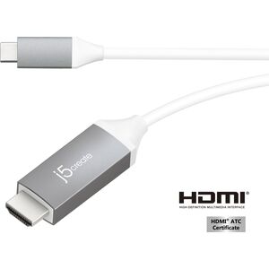 Kabel USB j5create j5create JCC153G kabel HDMI 1,5 m HDMI Type C (Mini) HDMI Typu A (Standard) Szary, Biały