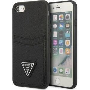 Guess Etui Guess GUHCI8PSATPK Apple iPhone SE 2022/SE 2020/8/7 hardcase czarny/black hardcase Saffiano Triangle Logo Cardslot