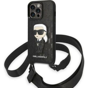 Karl Lagerfeld Etui Karl Lagerfeld KLHCP14LSTKMK Apple iPhone 14 Pro czarny/black hardcase Monogram Ikonik Patch
