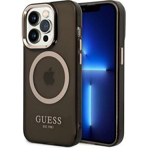 Guess Etui Guess GUHMP14XHTCMK Apple iPhone 14 Pro Max czarny/black hard case Gold Outline Translucent MagSafe