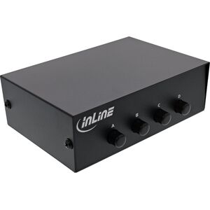 InLine InLine® Serial switch manual 4-port, RS232, 9-pin Sub-D